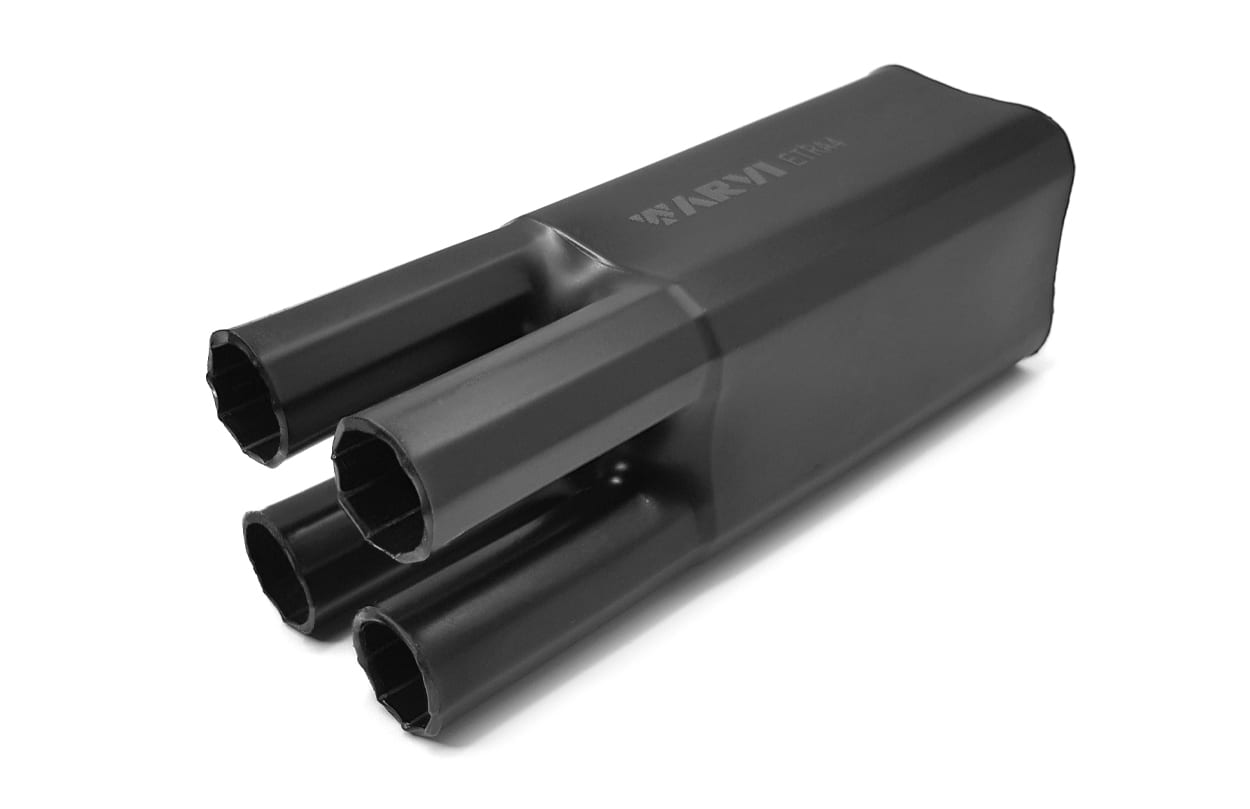 Aexit 86mm/34mm 4 Tube Fittings Way Heat Shrink Breakout Boot